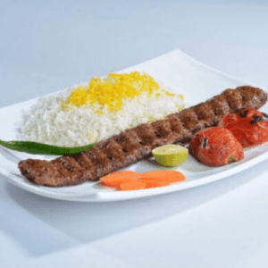 چلو کباب کوبیده تک سیخ شهر غذا