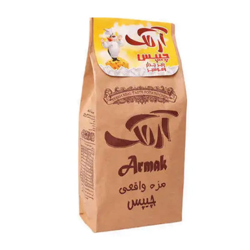 چیپس آرمک طعم پنیر چدار وزن 130 گرم