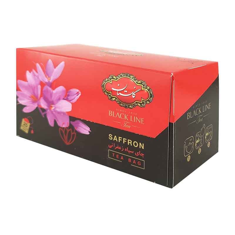 چای سیاه زعفرانی گلستان بسته  25 عددی
