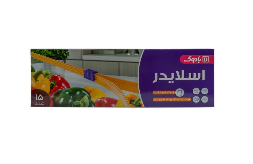 کیسه اسلایدر سایز (بزرگ)  بادوک بسته 15 عددی