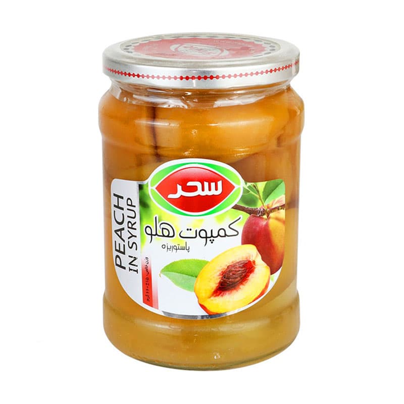 کمپوت هلو سحر وزن 660 گرم