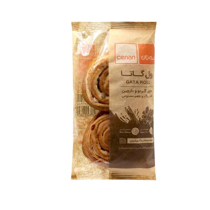 نان رول گاتا سه نان با مغز گردو و دارچین وزن 100 گرم