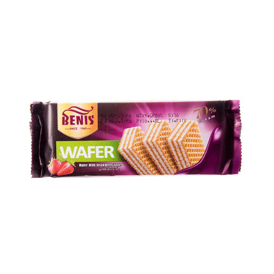 ویفر توت فرنگی 85 گرم بنیس
