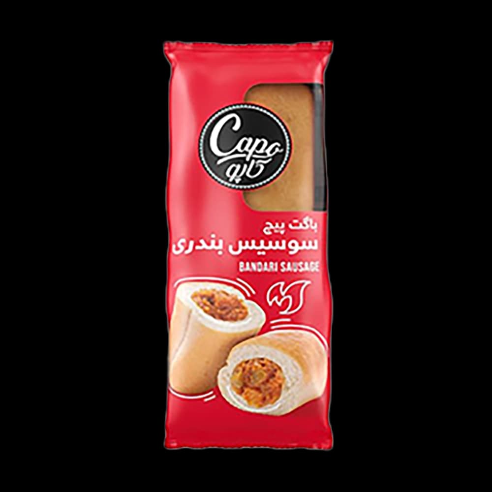 ساندويچ باگت پيچ سوسيس بندری 250 گرم كاپو