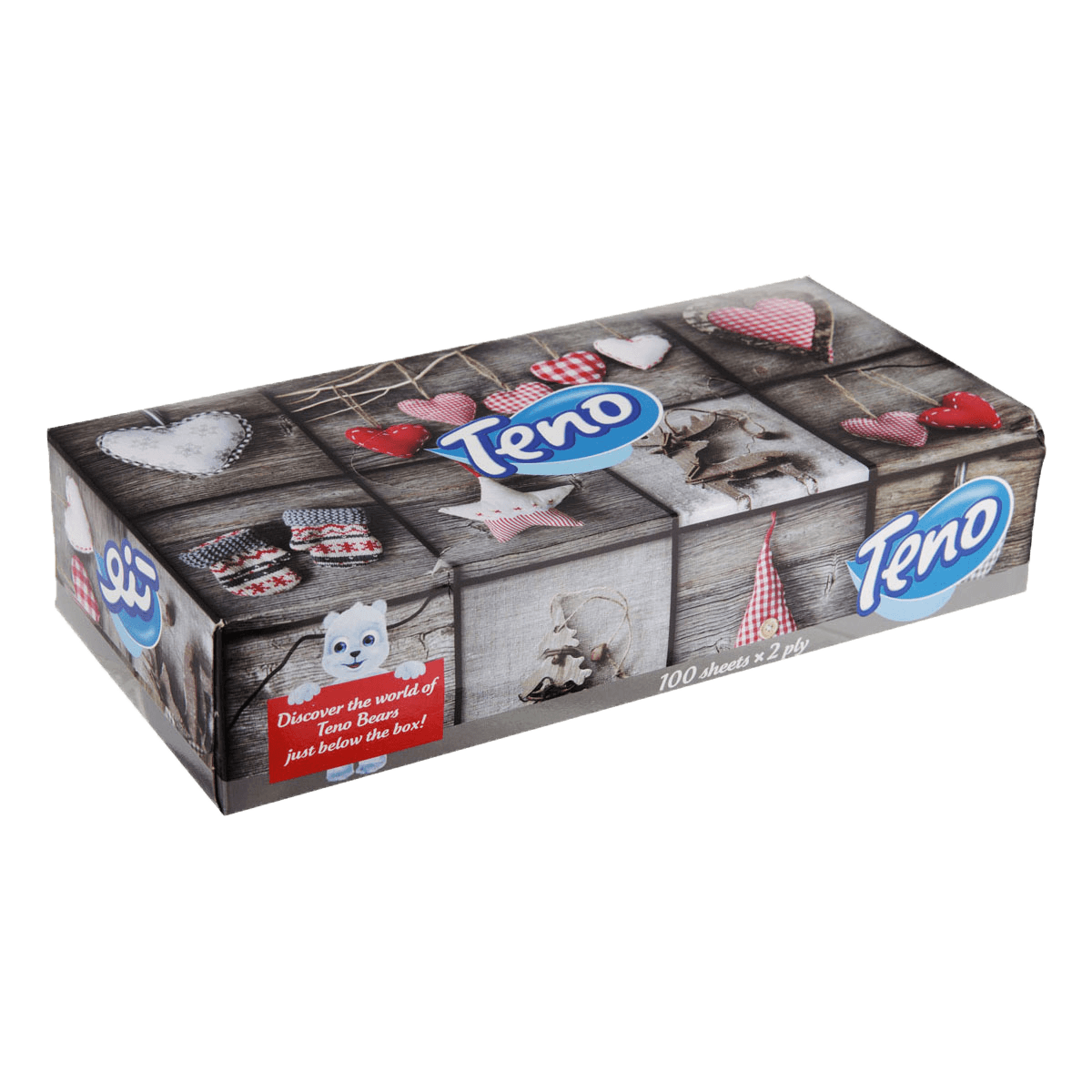 دستمال کاغذی  2 لایه 100 برگ تنو