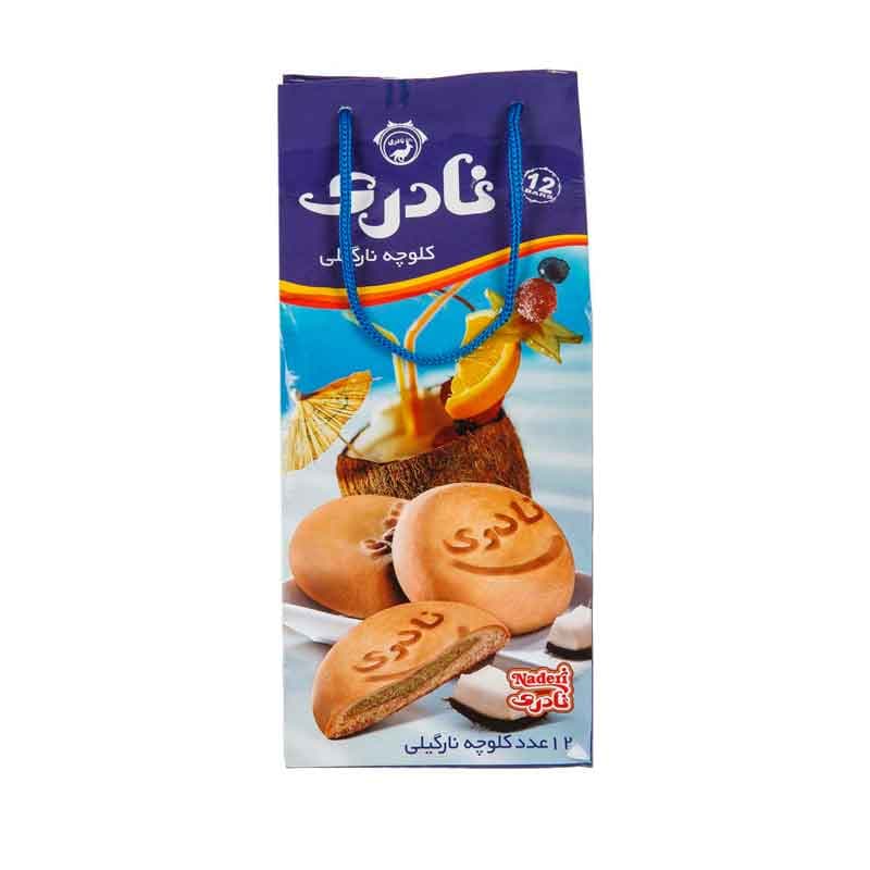 کلوچه نادری طعم نارگیلی بسته 12عددی وزن 600 گرمی