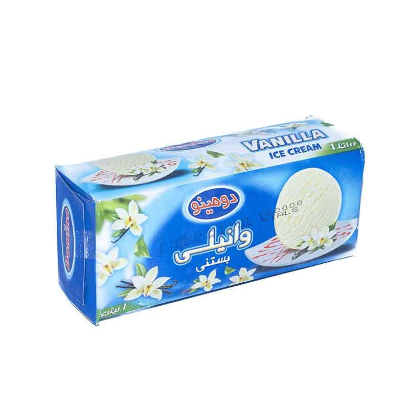 بستنی وانیلی دومینو حجم 1 لیتر