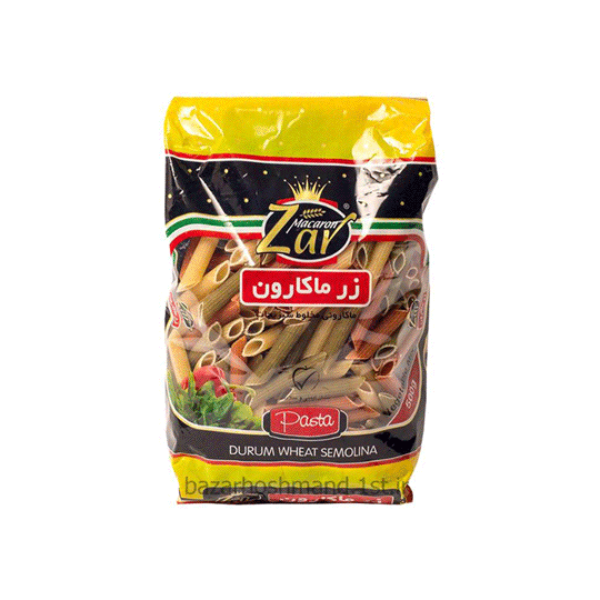 ماکارونی فرمی پنه ریگاته سبزیجات 500 گرمی زر ماکارون
