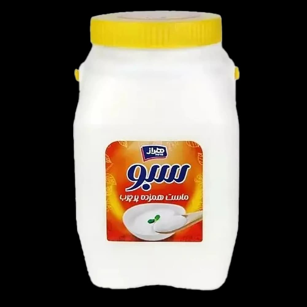 ماست همزده پرچرب 4 درصد سبو 1800 گرم هراز