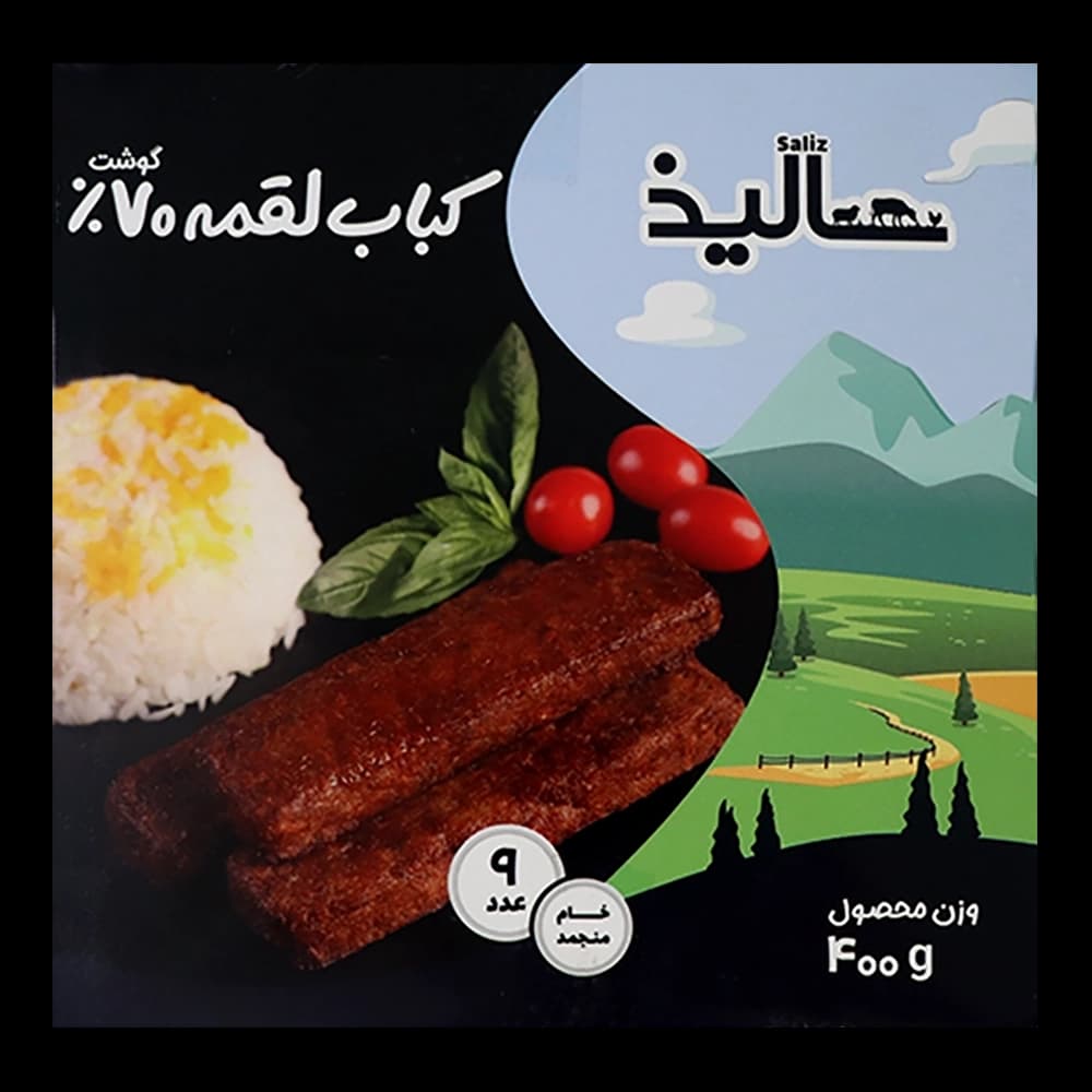 كباب لقمه 70 درصد گوشت 9 عددی ساليذ