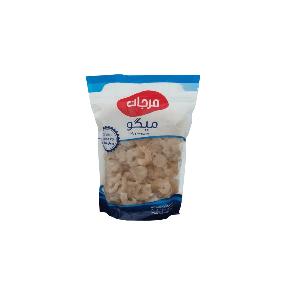 فیله میگو 1000 گرم پاک شده 40*50  مرجان