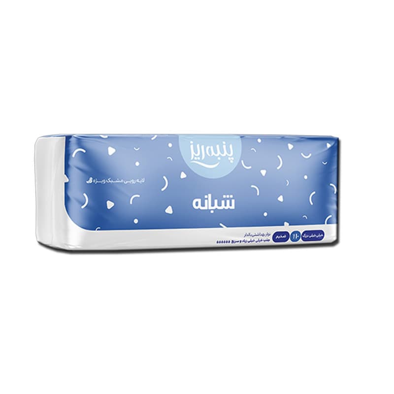 نوار مشبک پنبه ریز سایز خیلی بزرگ مدل نایت استار بسته 10 عددی