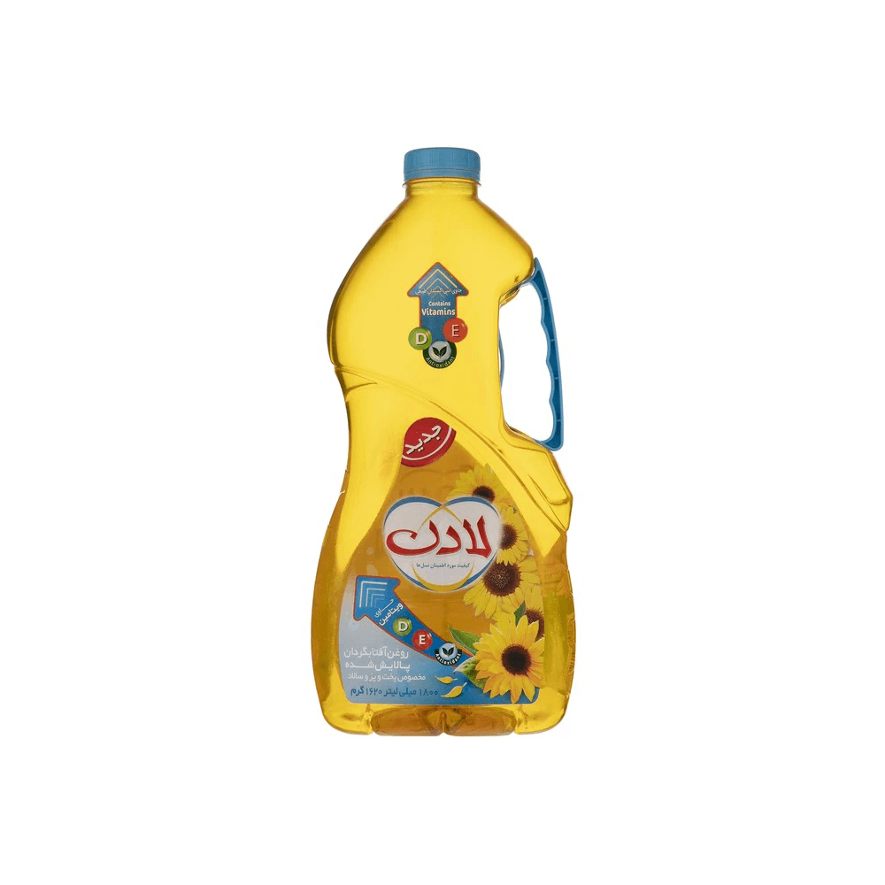 روغن آفتابگردان مناسب پخت و پز و سالاد حاوی ویتامین و آنتی اکسیدان 3000 میلی گرم لادن