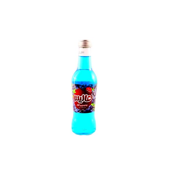 آبمیوه گازدار شیشه بلوبری 250سی سی عالیس