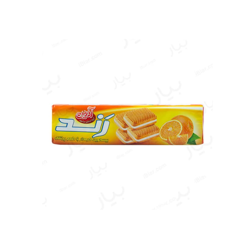 بیسکویت کرم دار مانژ پرتقال 100 گرم آدرین