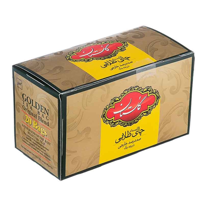 چای کیسه ای طلایی گلستان بسته 20 عددی
