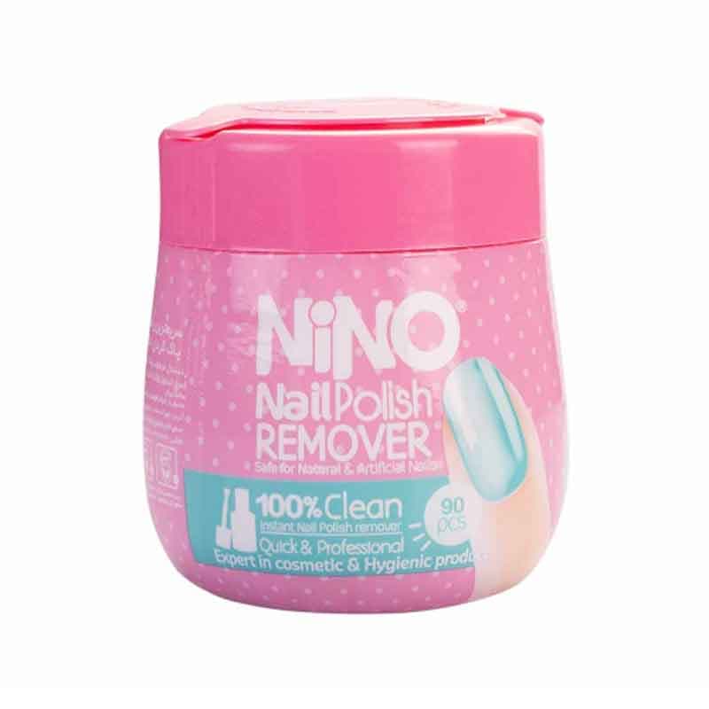 دستمال مرطوب لاک پاک کن قوطی نینو بسته 90 عددی