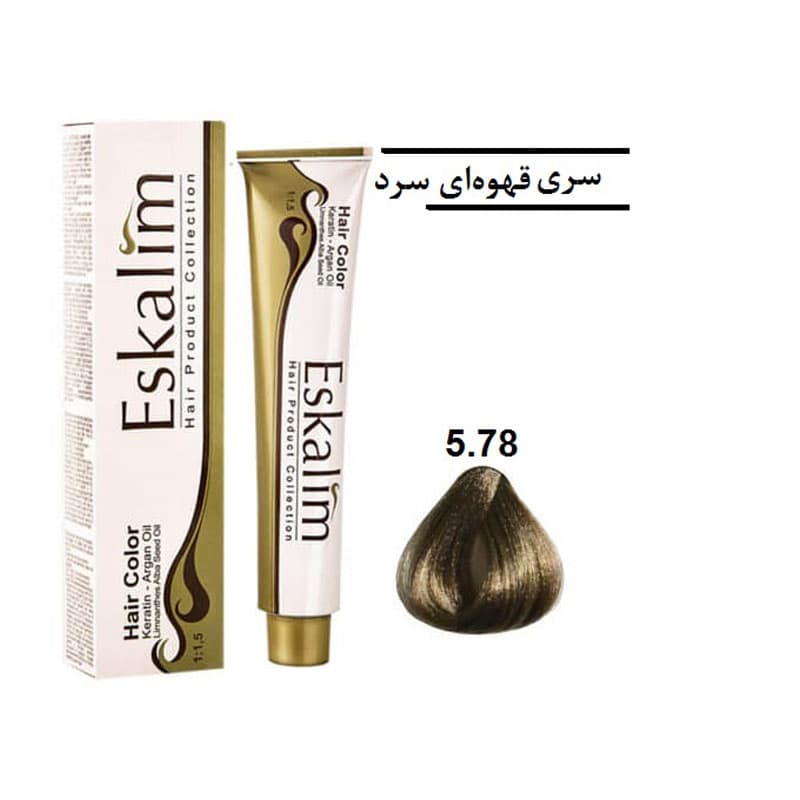 رنگ مو کیت کامل بدون آمونیاک شماره 5.78 اسکالیم