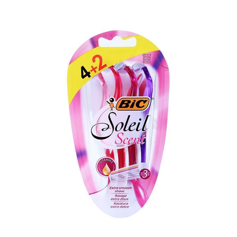 ژیلت  بیک مدل سولیل عطری بسته 2+4 عددی