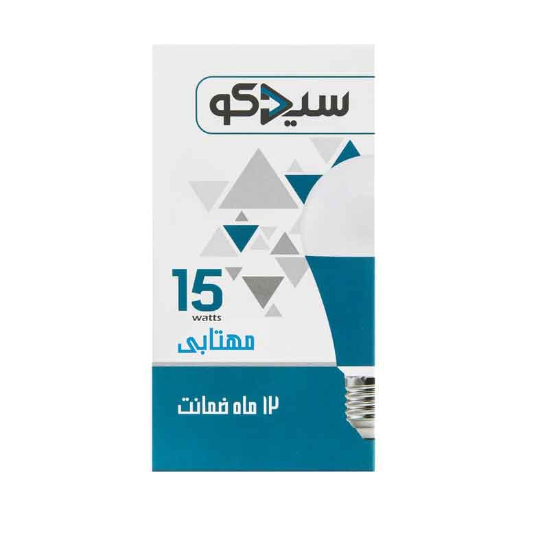 لامپ حبابی مهتابی سیدکو 15 وات