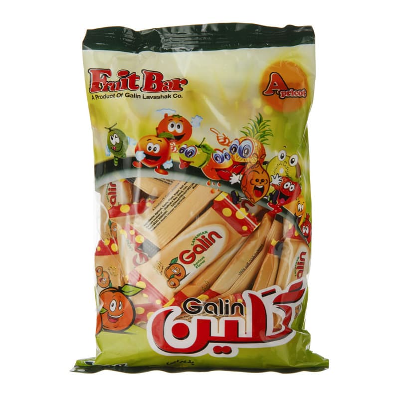 لواشک پذیرایی گلین طعم زردآلو وزن 300 گرم