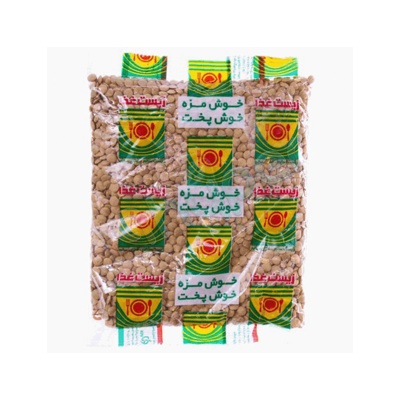 عدس سبز ریز وزن 450 گرم زیست غذا