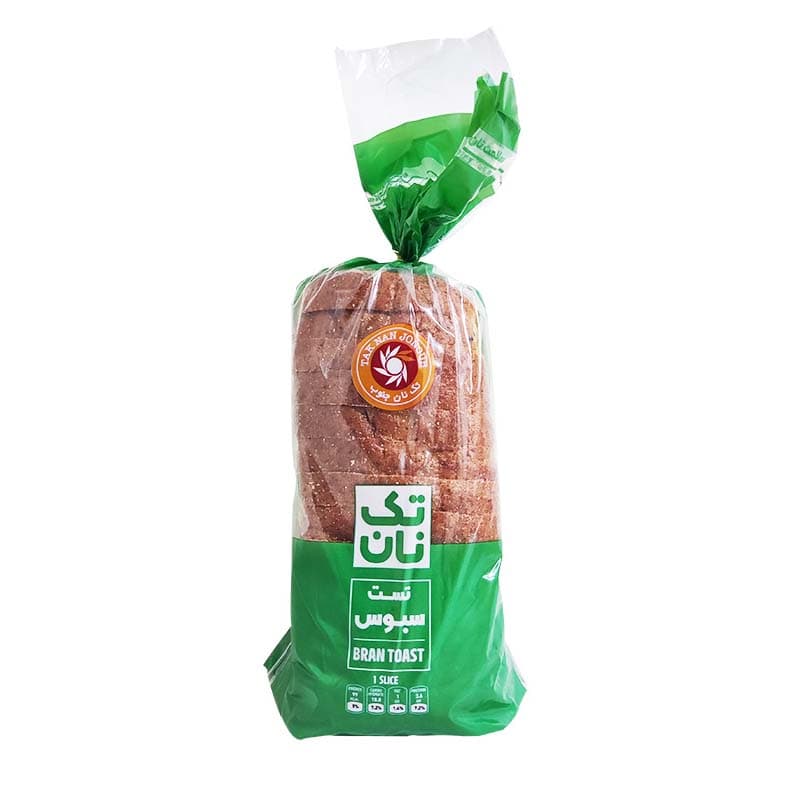 نان تست سبوس دار 450 گرم تک نان