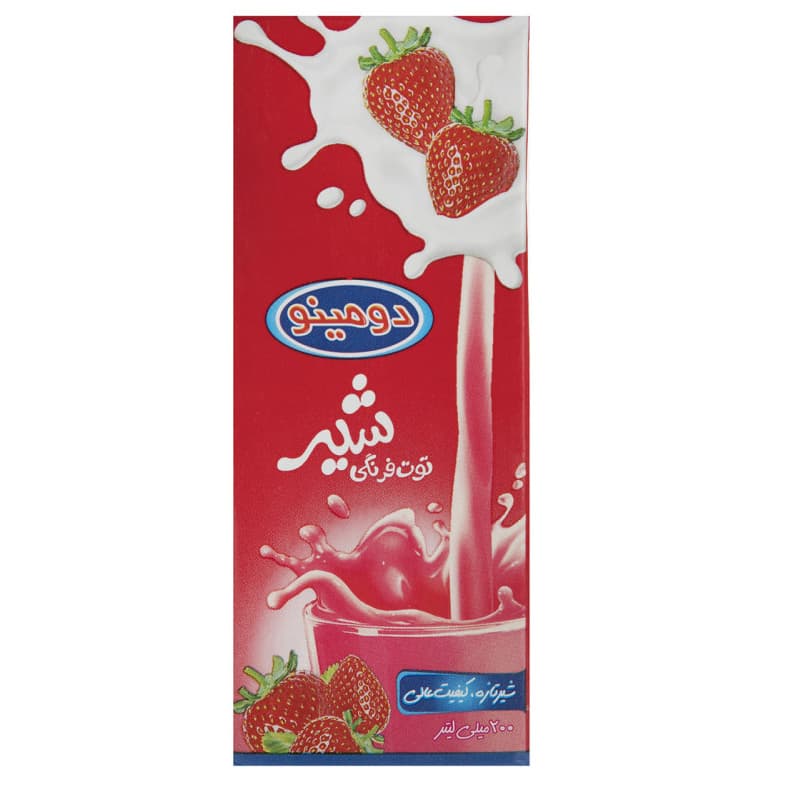 شیر توت فرنگی 200میل دومینو