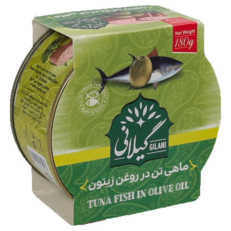 کنسرو ماهی تون در روغن زیتون 180 گرم گیلانی