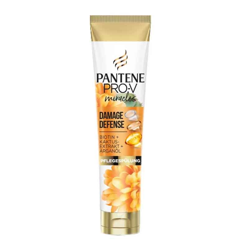 ماسک تقویت کننده و مغذی موهای شکننده و آسیب دیده پنتن حاوی بیوتین و آرگان داخل حمام حجم 160 میلی لیتر